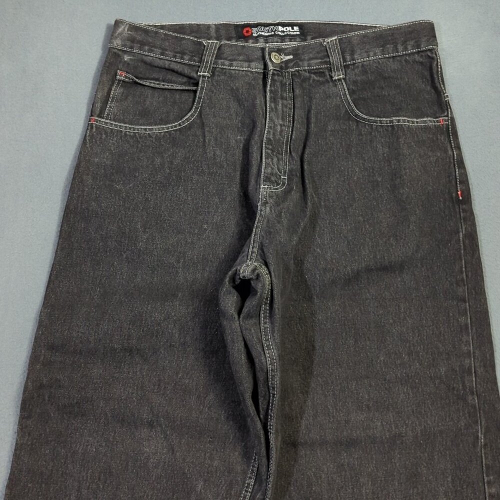 Southpole Jeans Men's 38 Fits 37x31 Black Baggy Denim Authentic Collection Y2K - Picture 6 of 15